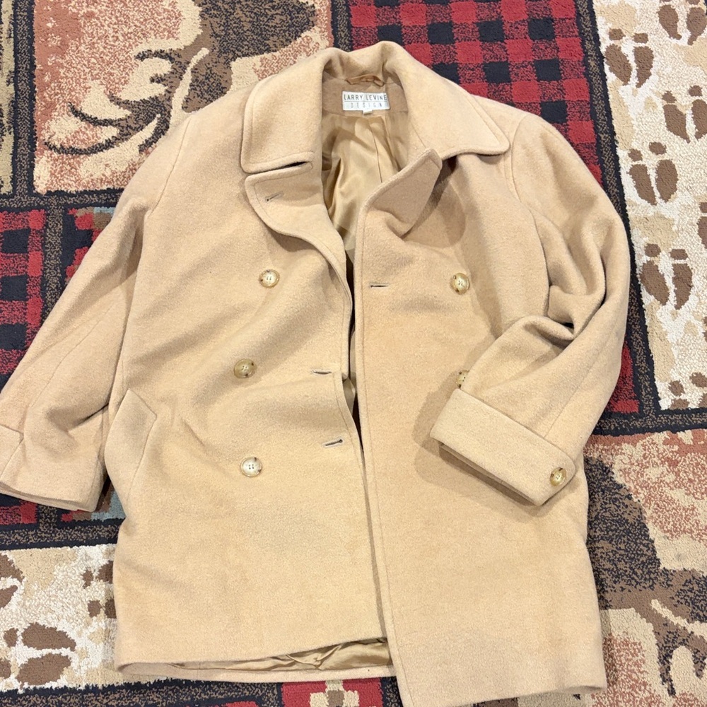 Womens vintage Larry Levine camel hair peacoat
